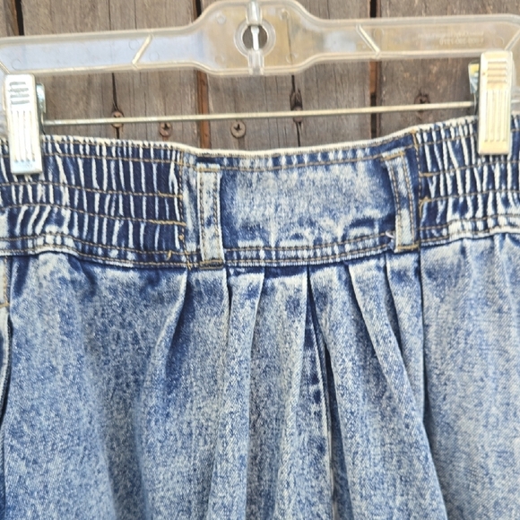 North West Blue Company Vintage 80s Acid Wash Western Denim Prairie Skirt Size 6 - Picture 8 of 9
